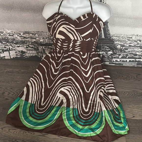 Max & Cleo chocolate brown silk strapless Dress NWT - Picture 3 of 14